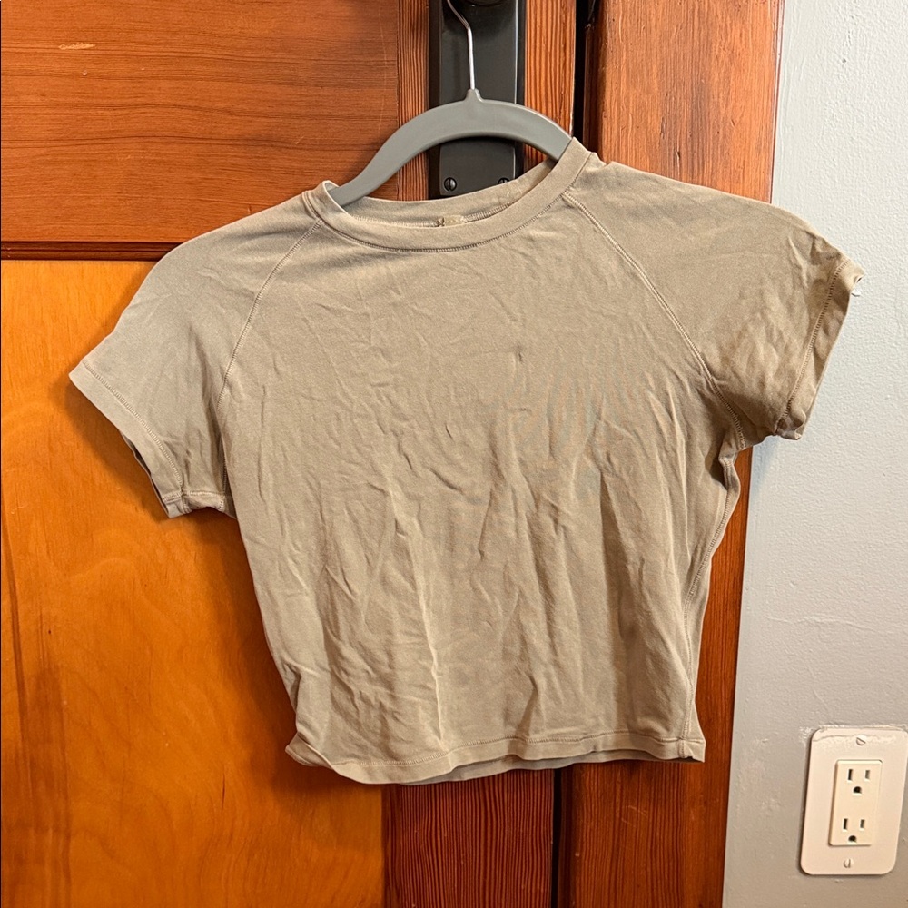 SKIMS Green Cropped T-Shirt